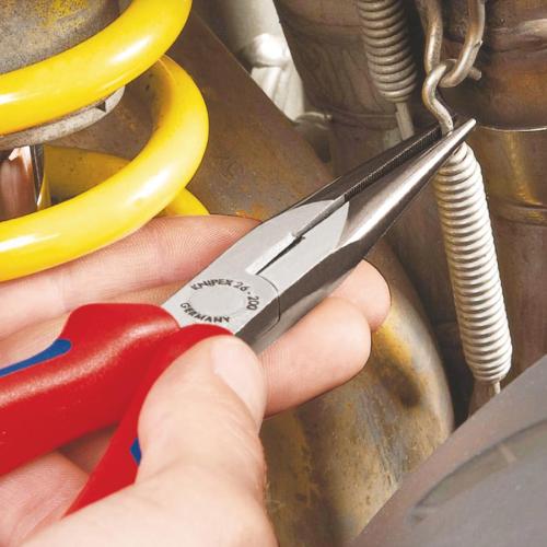 Knipex Snipe Nose Side Cutting Pliers with Comfort Handles Black Atramentized 200mm 26 12 200